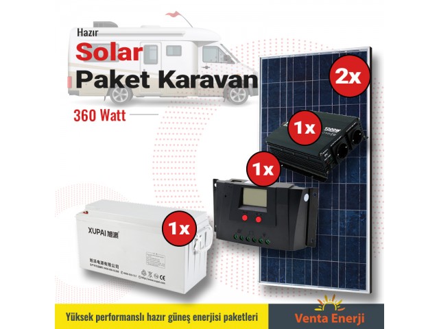 Hazır Solar Paket 360w C- Karavan için