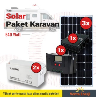 Hazır Solar Paket 540w B - Karavan için